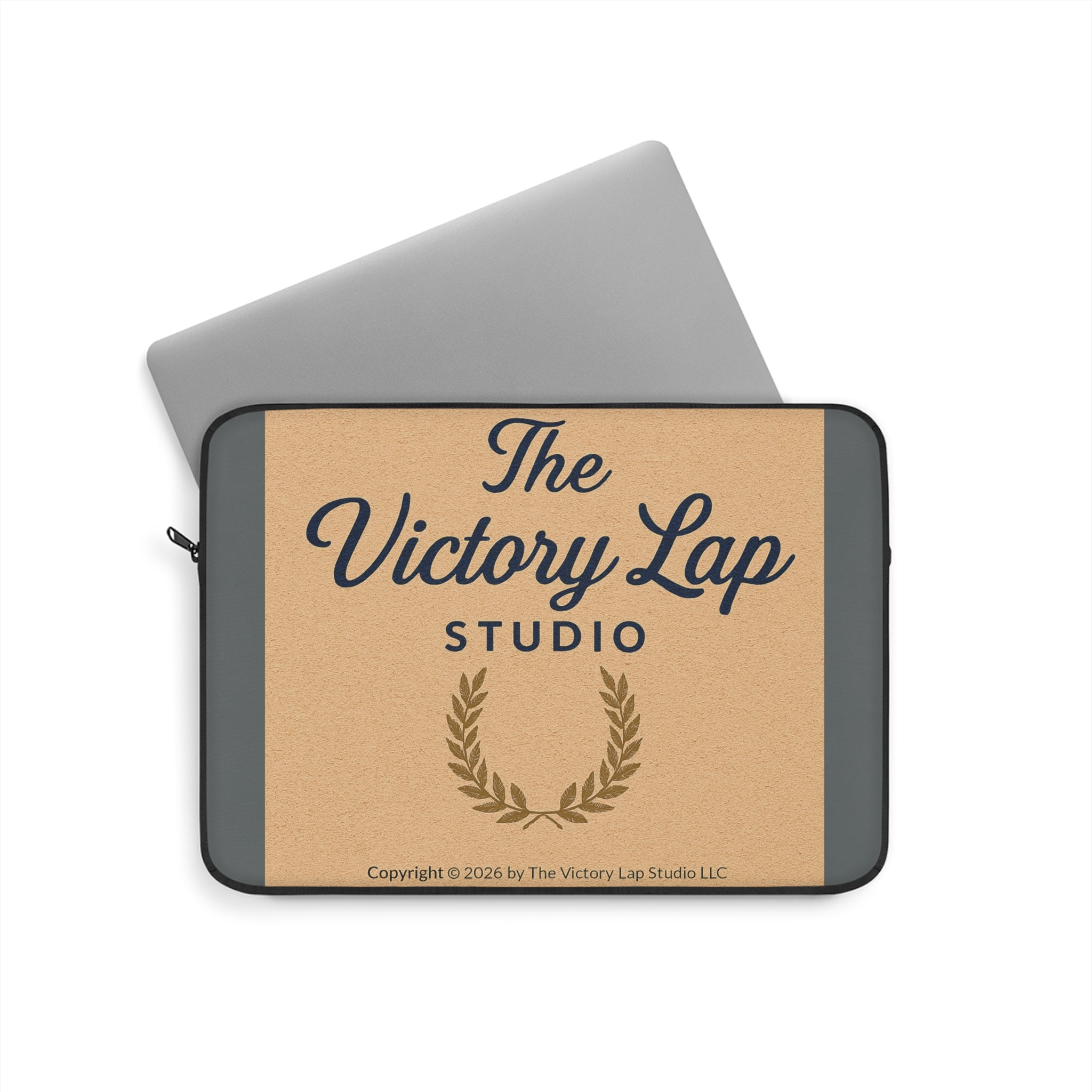 The Victory Lap Studio Laptop Sleeve — Vintage Laurel Logo Protective Case