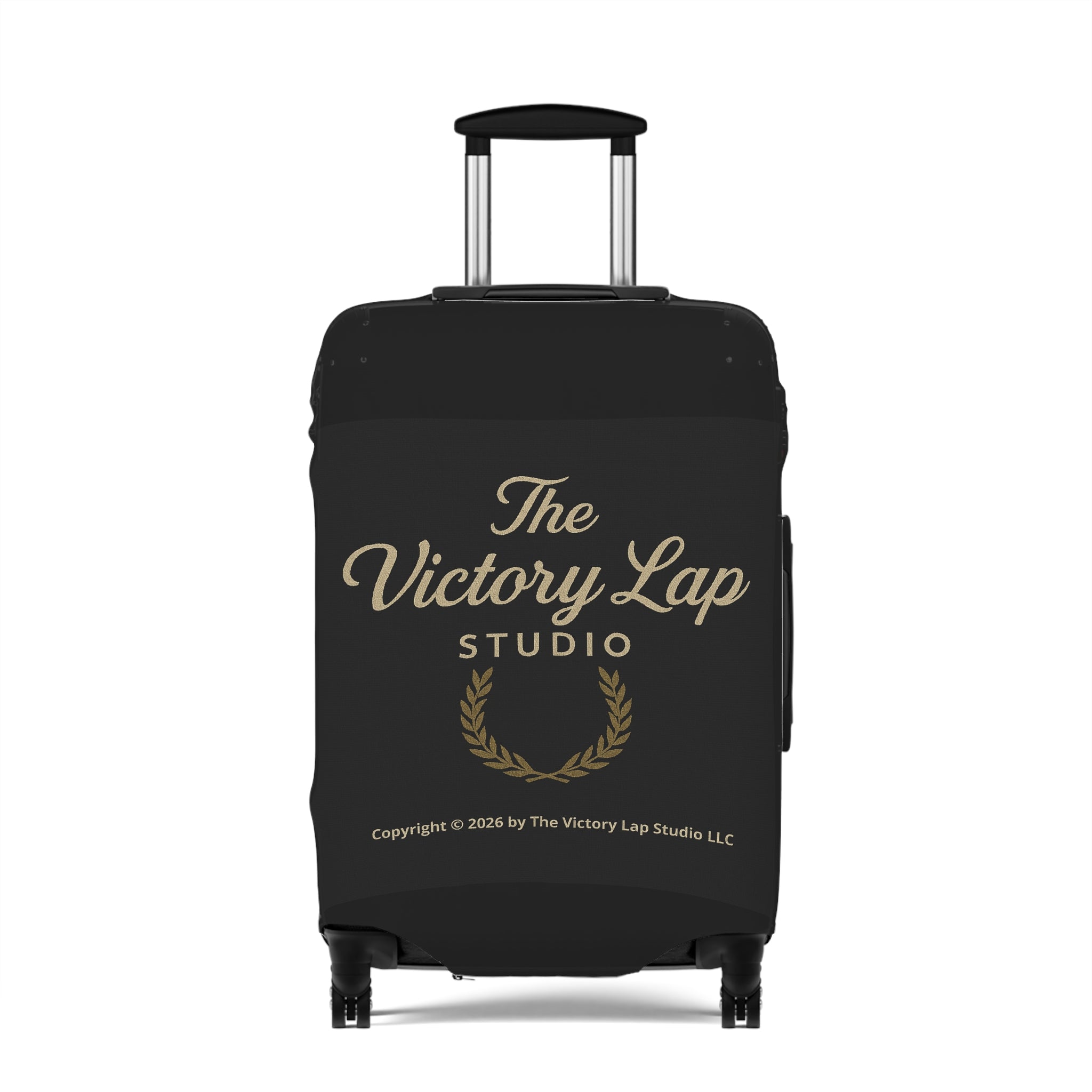 The Victory Lap Studio Protective Travel Suitcase Cover with Laurel Design