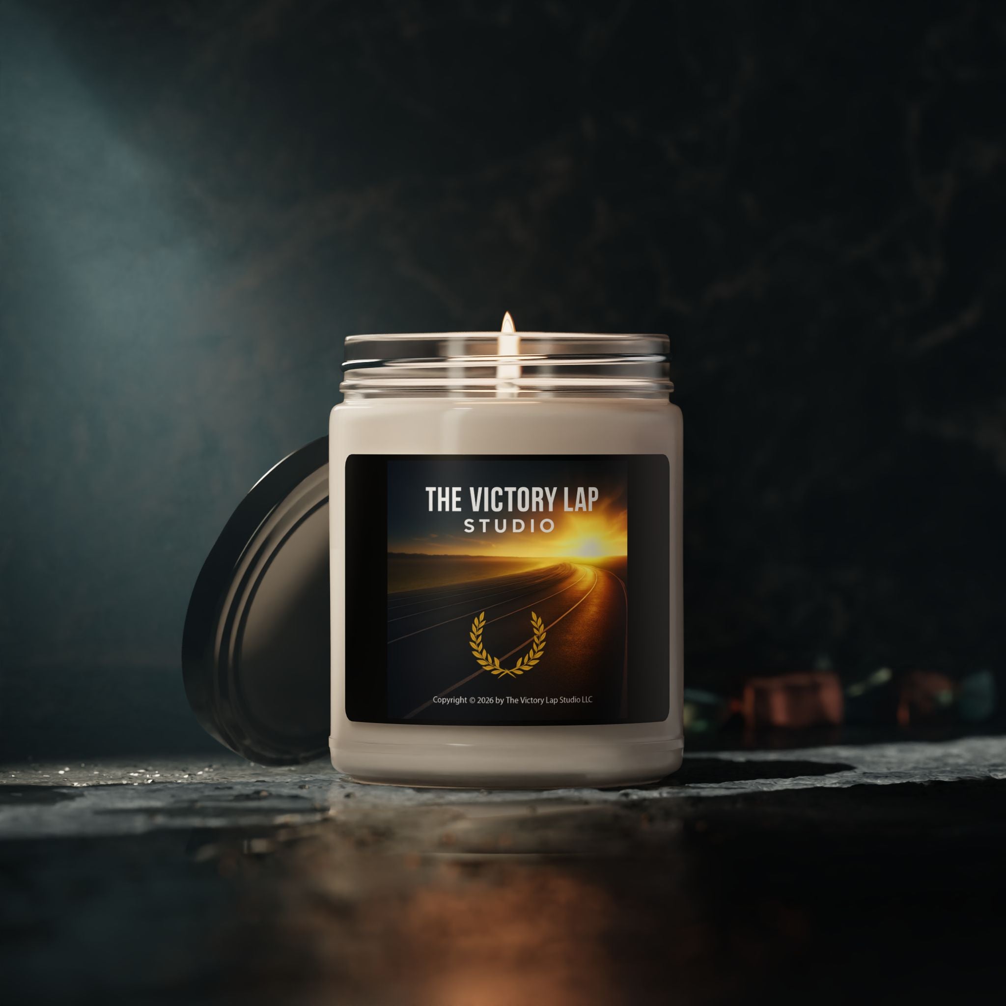 The Victory Lap Studio Scented Soy Candle — 9oz Inspirational Home Fragrance