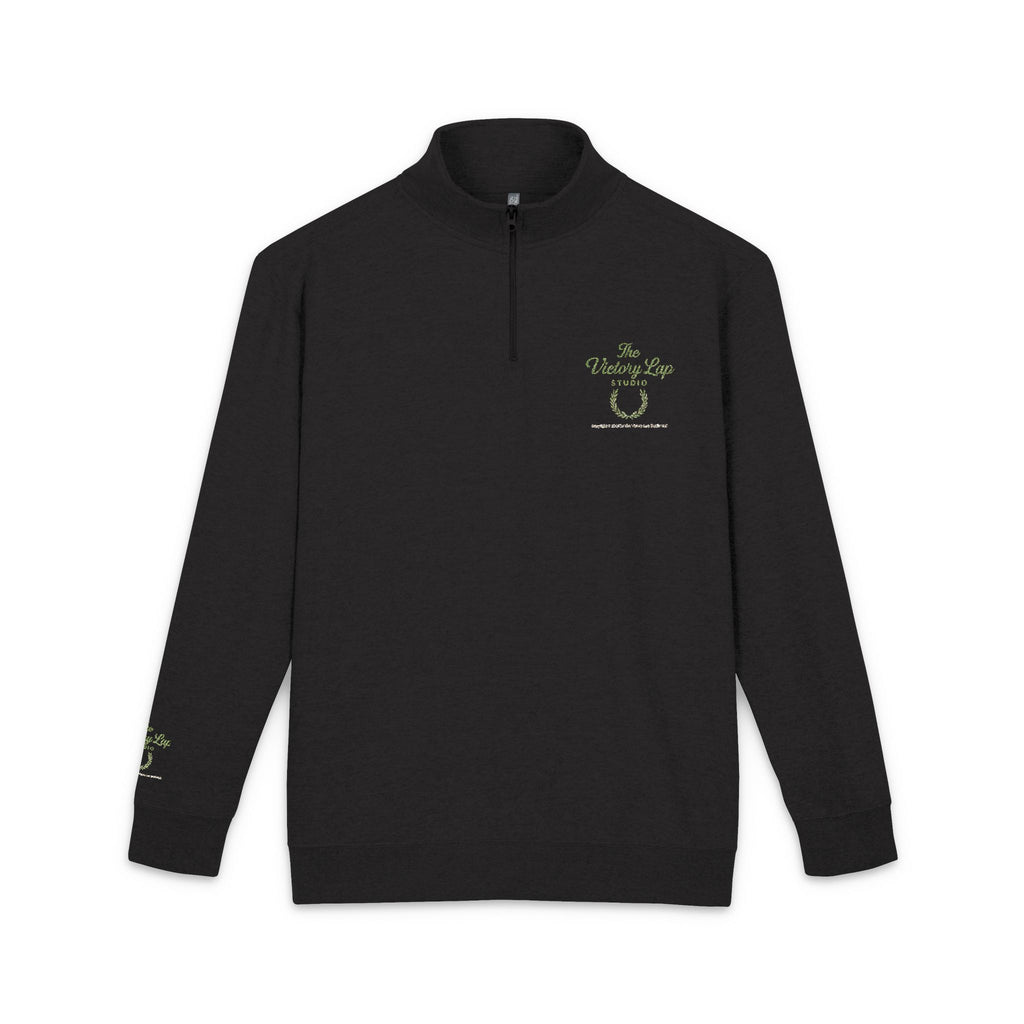 The Victory Lap Studio Anointed Threads Embroidered -Quarter-Zip Fleece Pullover