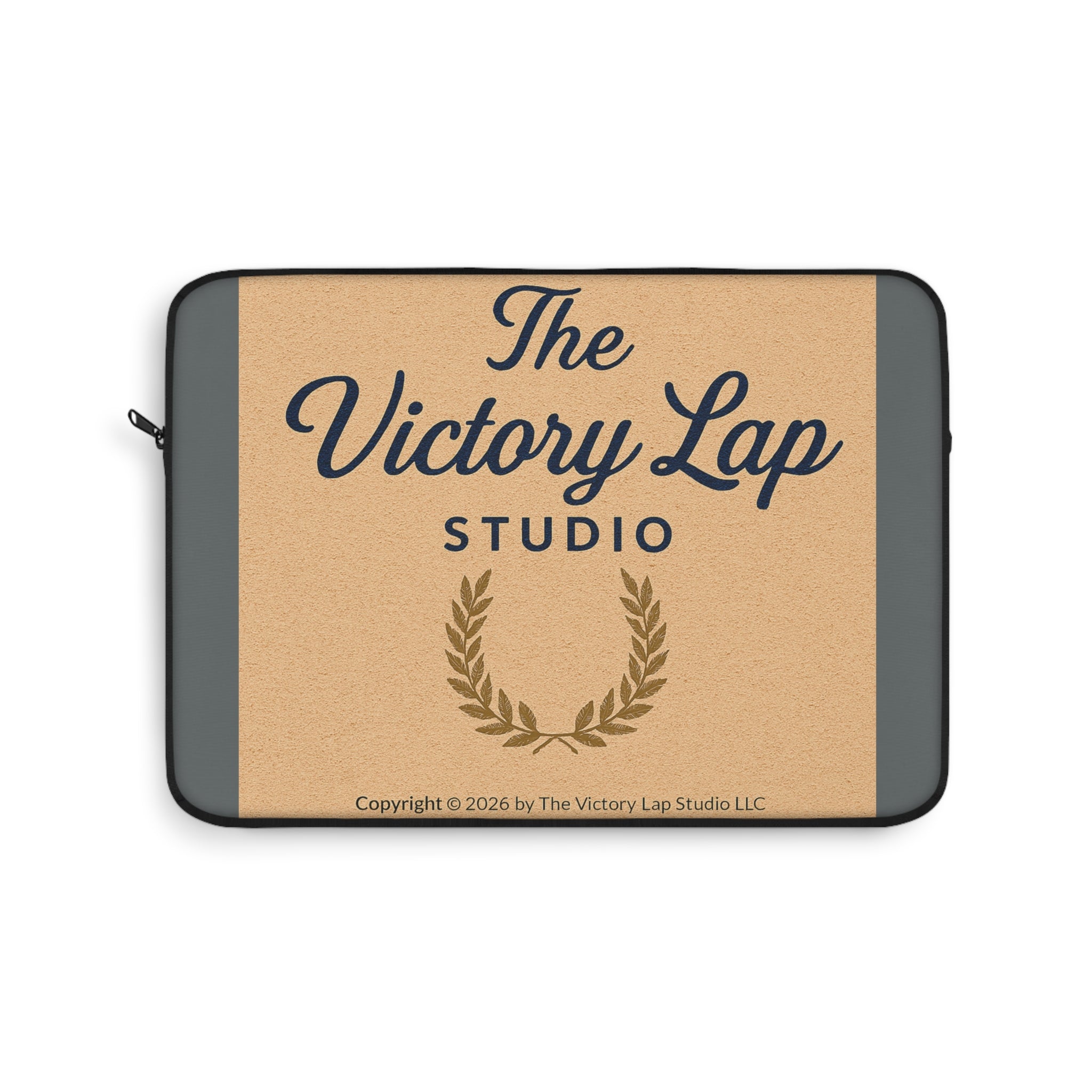 The Victory Lap Studio Laptop Sleeve — Vintage Laurel Logo Protective Case