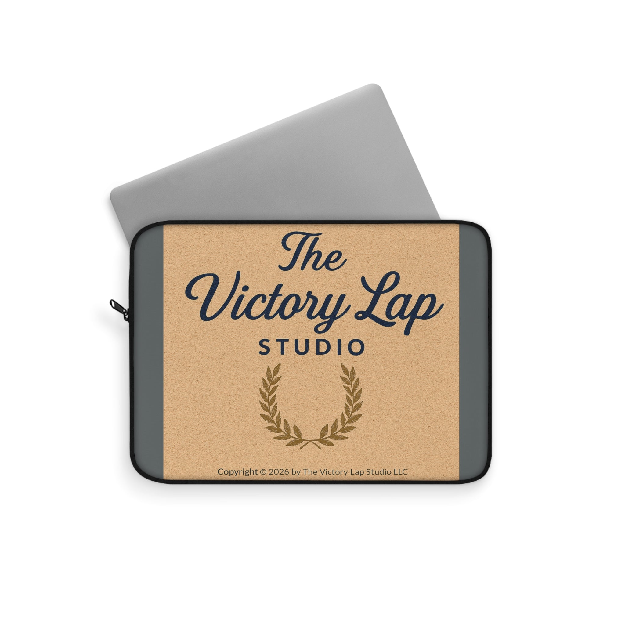The Victory Lap Studio Laptop Sleeve — Vintage Laurel Logo Protective Case