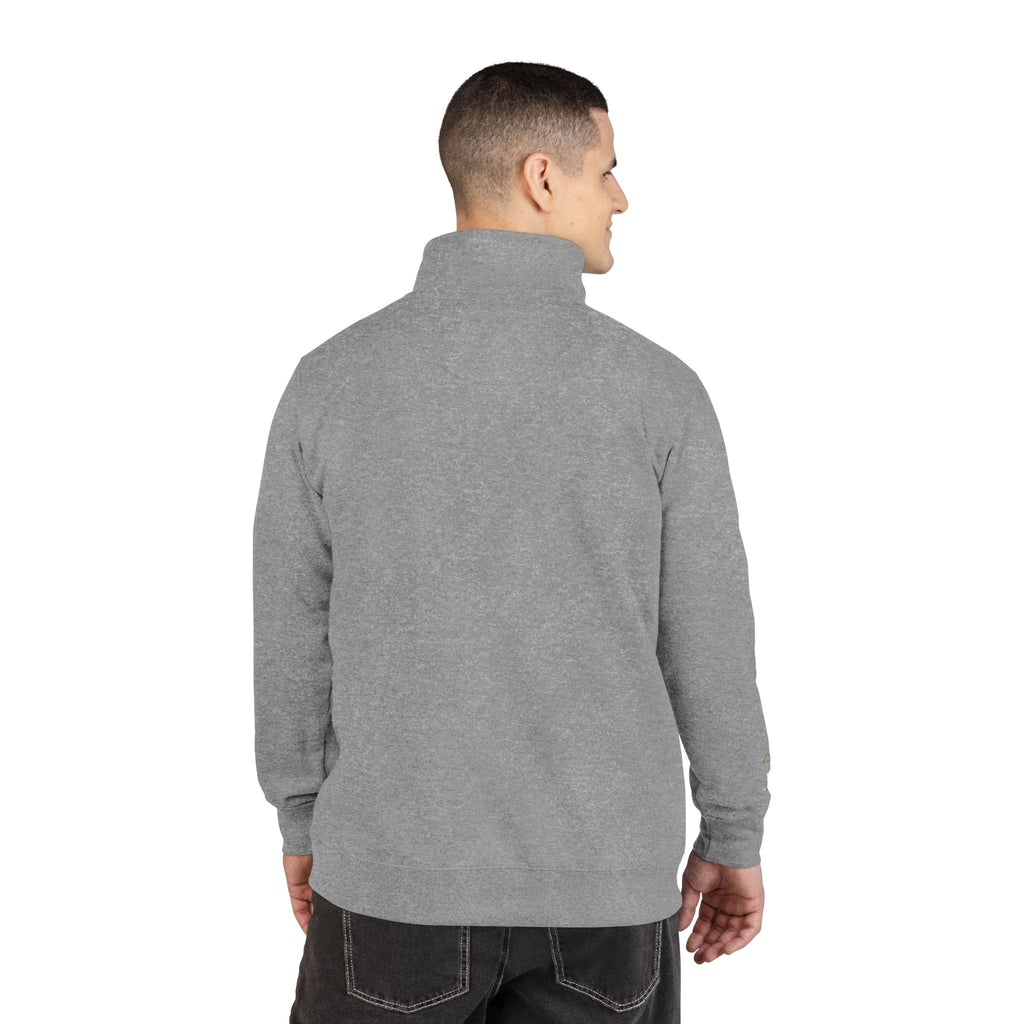 The Victory Lap Studio Anointed Threads Embroidered -Quarter-Zip Fleece Pullover