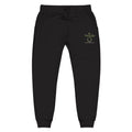 The Victory Lap Studio Anointed Threads-Embroidered Olive Green Sweatpants — Eco Plant Graphic Joggers