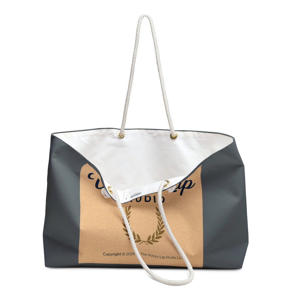 The Victory Lap Studio Weekender Bag — Logo Canvas Travel Tote
