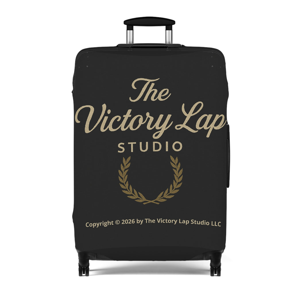 The Victory Lap Studio Protective Travel Suitcase Cover with Laurel Design