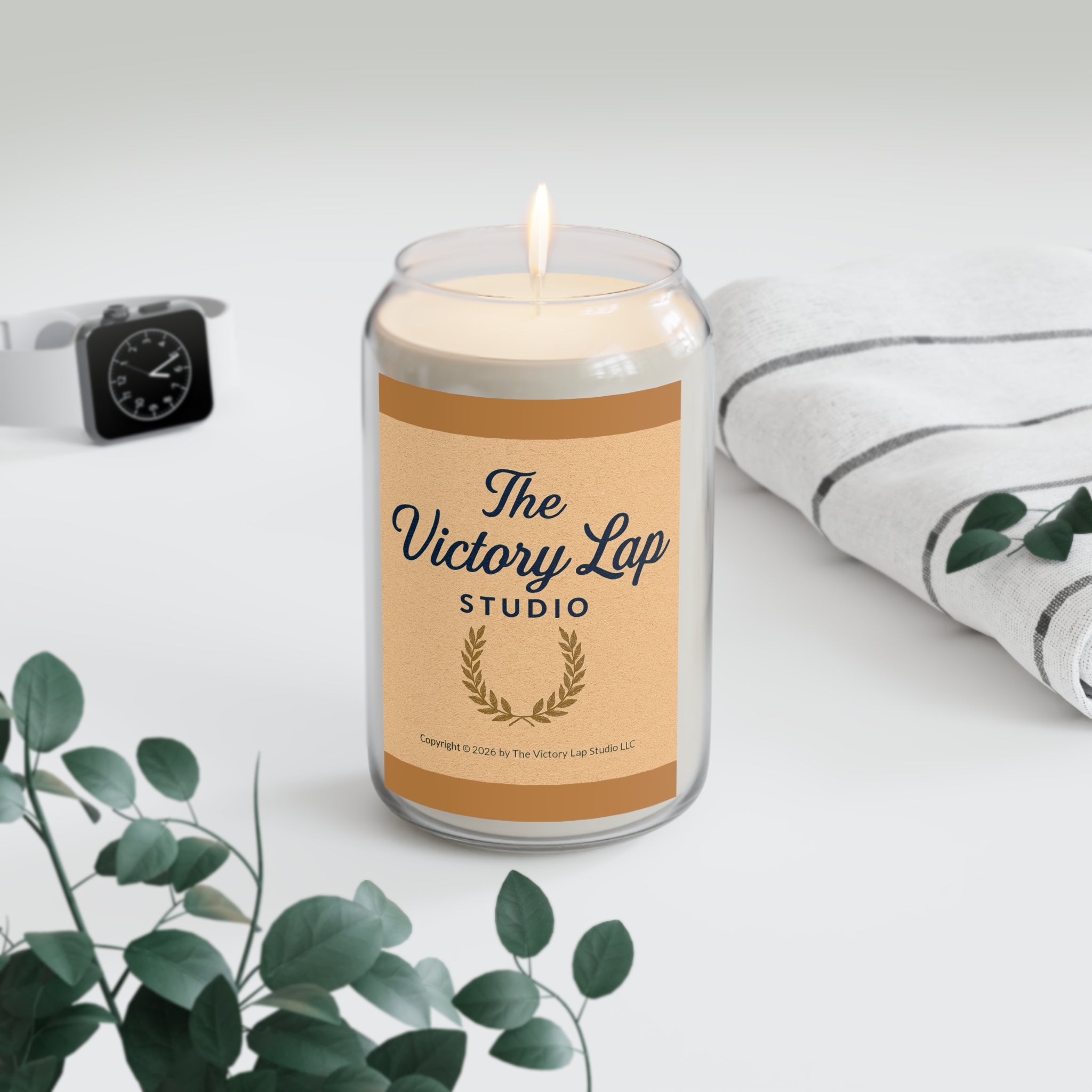 The Victory Lap Studio Vintage-Scented Soy Candle  13.75oz (Aromatic Home Décor)