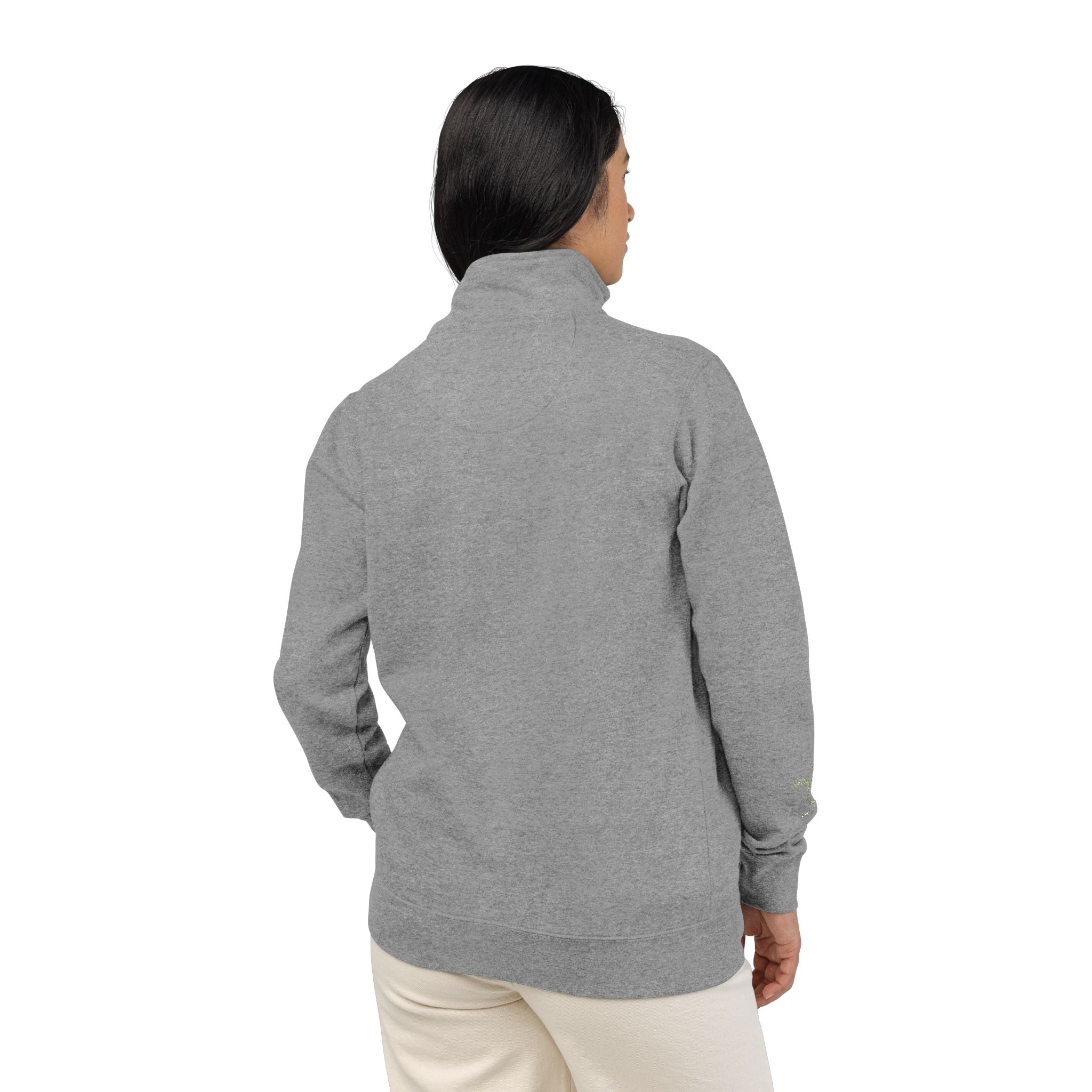 The Victory Lap Studio Anointed Threads Embroidered -Quarter-Zip Fleece Pullover