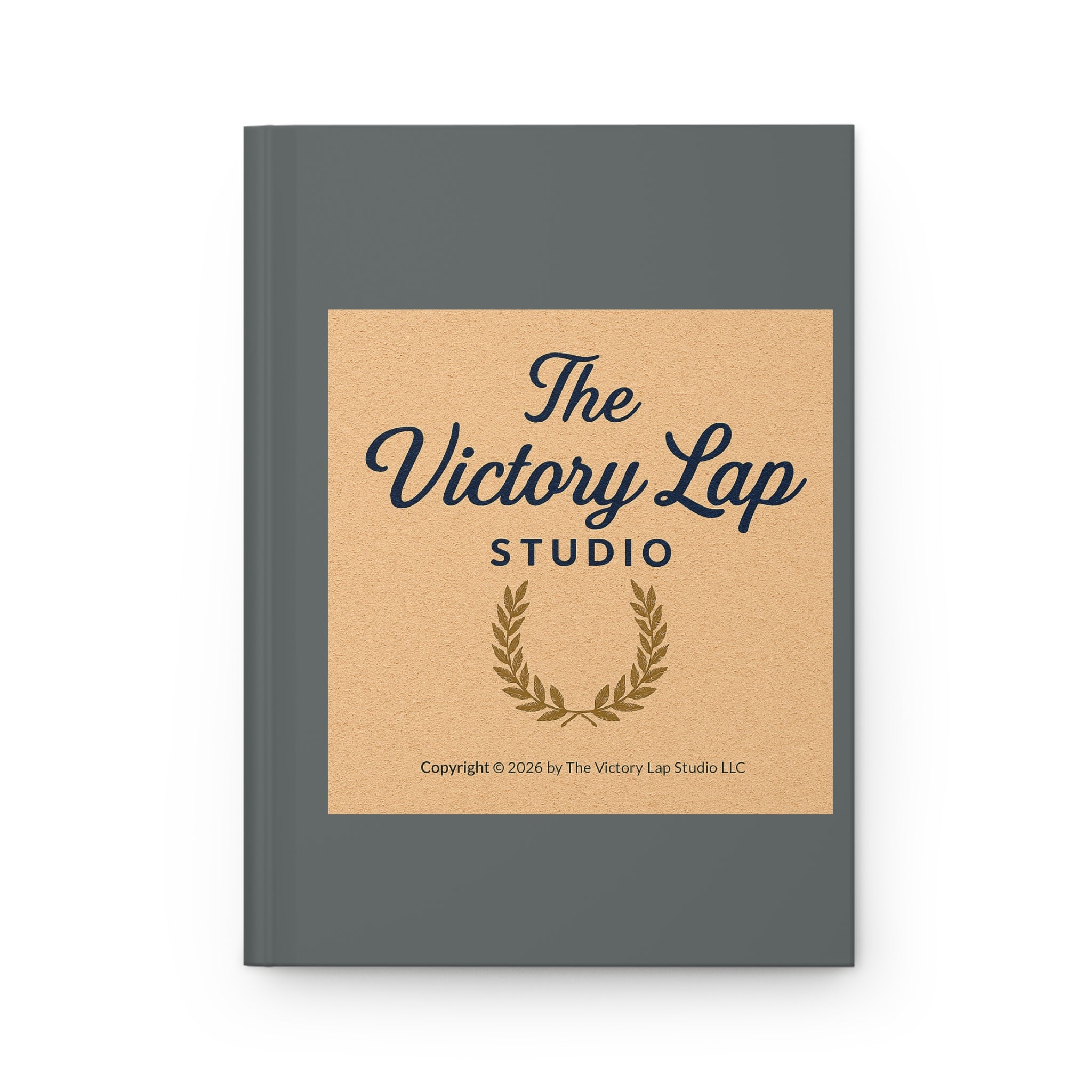 The Victory Lap Studio Hardcover Journal — Matte Vintage Laurel Logo