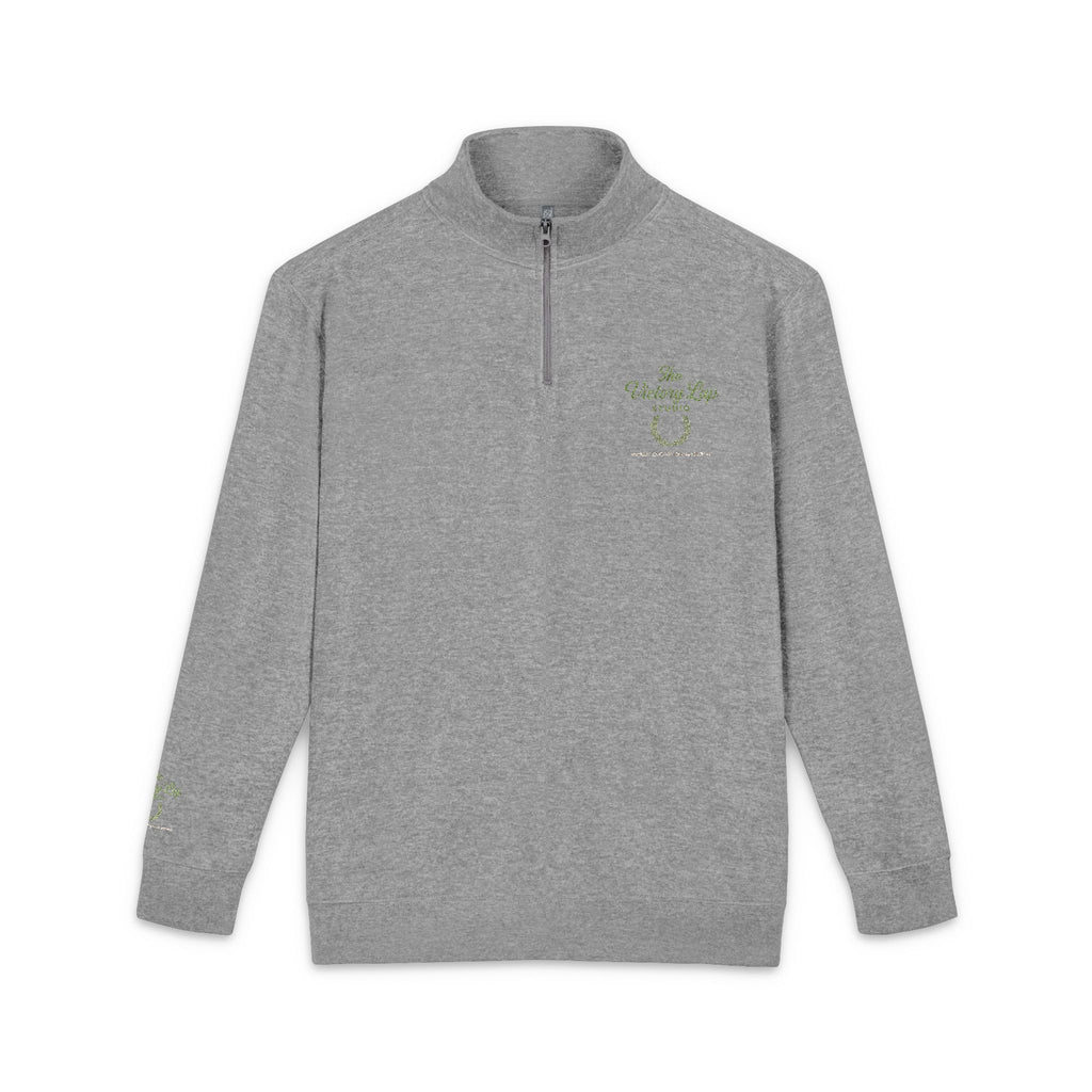 The Victory Lap Studio Anointed Threads Embroidered -Quarter-Zip Fleece Pullover