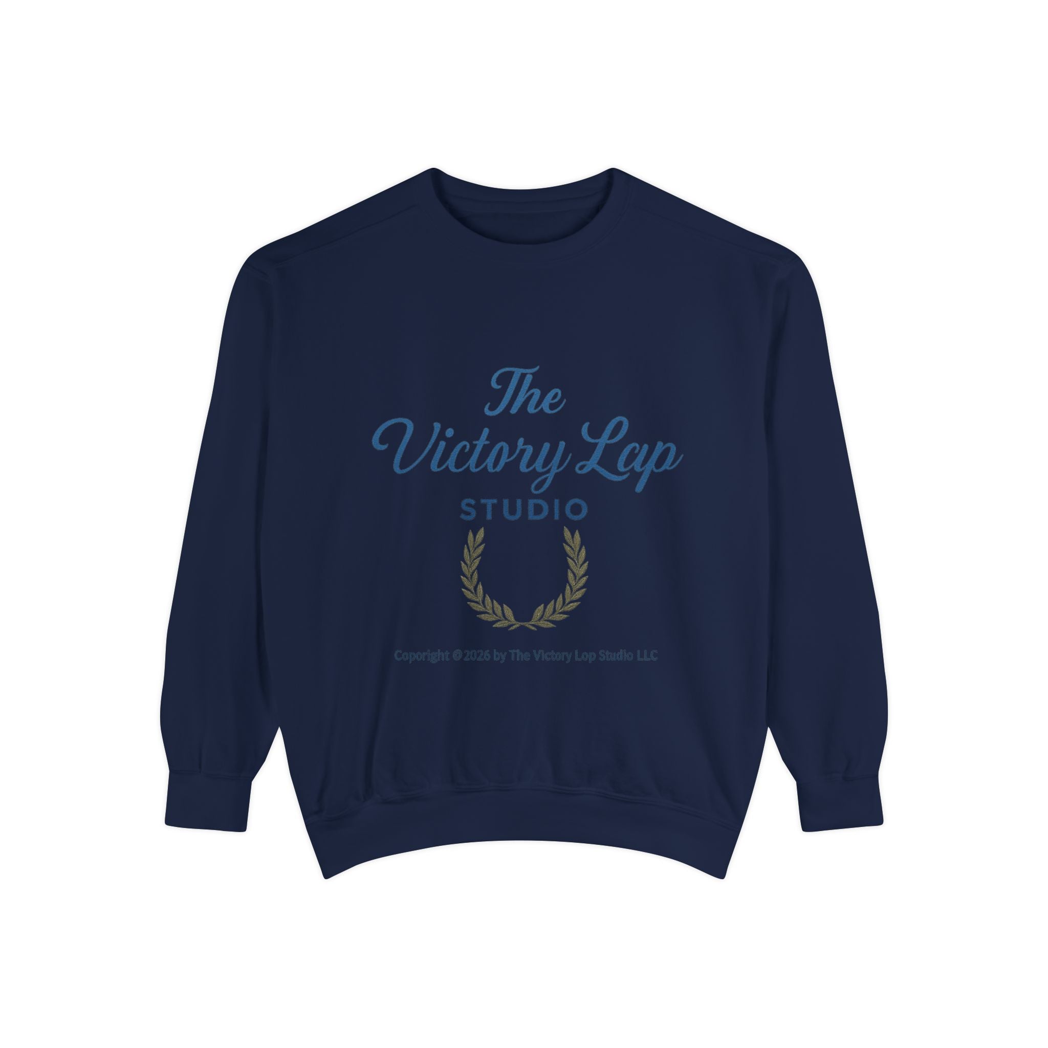 "The Victory Lap Studio Anointed Threads Garment-Dyed Crewneck— Vintage Logo Sweatshirt